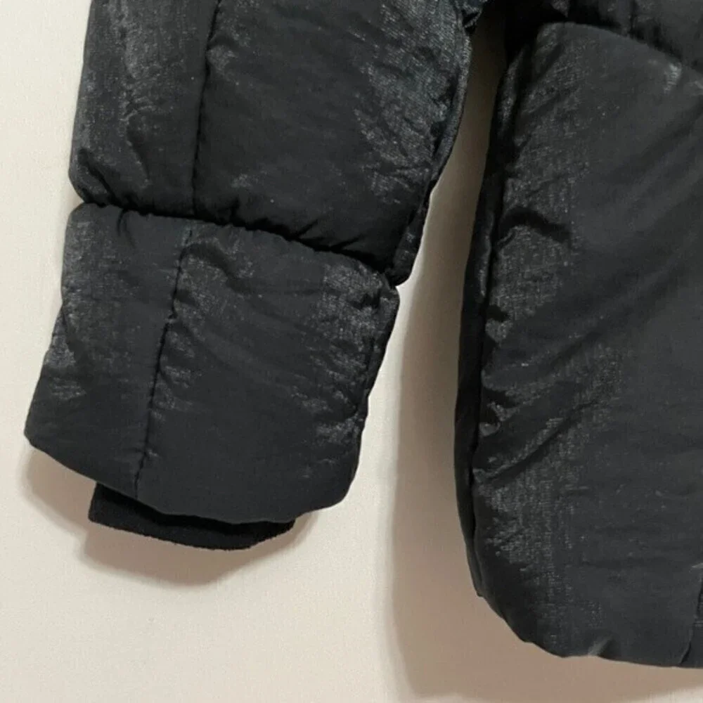 ZeroXposur Girls Coat Black with Leopard Print Lined Hood Size Medium